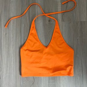 Shein orange halter top